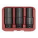 Sealey Weighted Impact Socket Set 1/2"Sq Drive 3pc SX319 Sealey  - Dynamic Drive