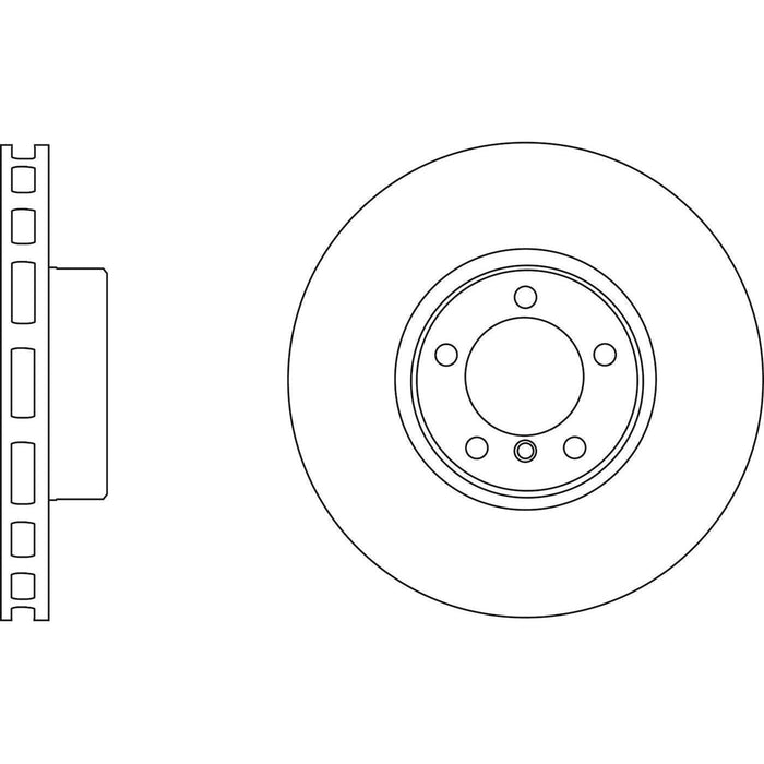 Apec Brake Disc Front Fits BMW 5 Series 6