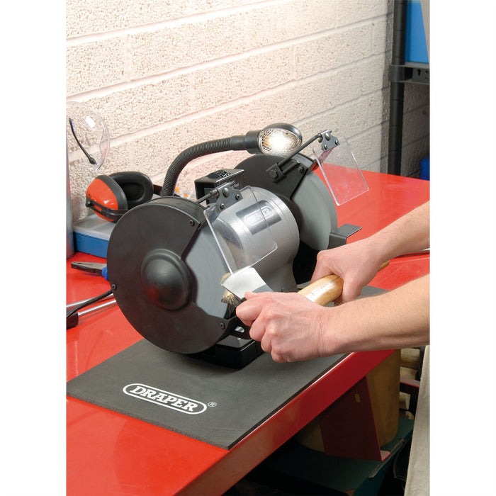 Draper Heavy Duty Bench Grinder with Worklight, 200mm, 550W 05097 Draper  - Dynamic Drive