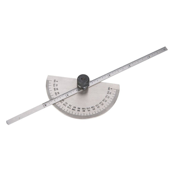 Silverline Protractor with Depth Gauge Scale 150mm Silverline  - Dynamic Drive