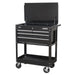 Sealey Heavy-Duty Mobile Tool & Parts Trolley with 4 Drawers & Lockable Top Blac Sealey  - Dynamic Drive