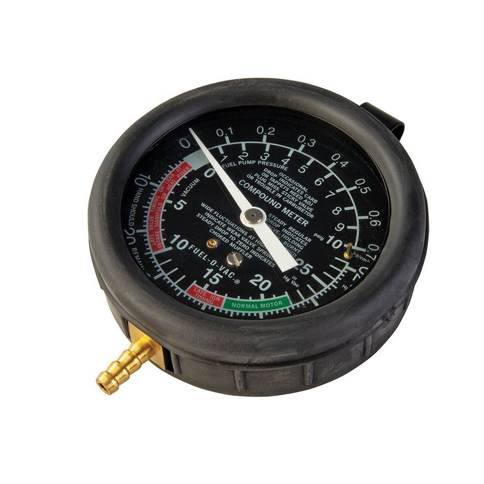 Silverline Vacuum & Fuel Pump Pressure Test Gauge 0 - 10psig / 0 - 25inHg Silverline  - Dynamic Drive