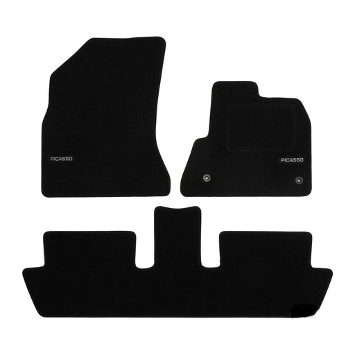 Tailored Logo Velour Carpet Floor Mats for Citroen C4 Grand Picasso 07-13 5Seats UKB4C  - Dynamic Drive