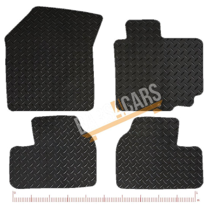 White Trim Tailored Rubber Car Mats for Suzuki Swift 12-17 Sport Set of 4 Clips UKB4C  - Dynamic Drive