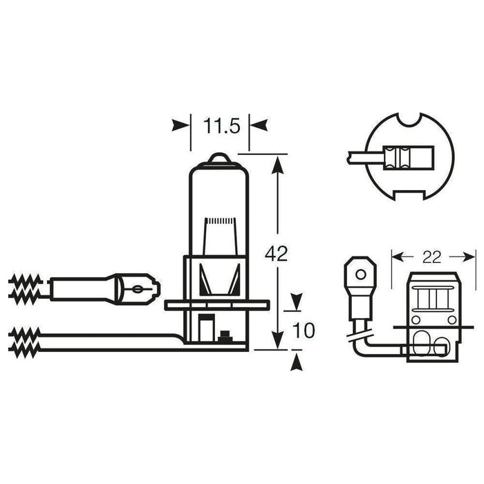 1x Ring H3 (453) 80v 45w Accessory Halogen Headlight Bulb - R443