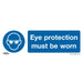 Sealey Mandatory Safety Sign Eye Protection Must Be Worn Rigid Plastic Sealey  - Dynamic Drive