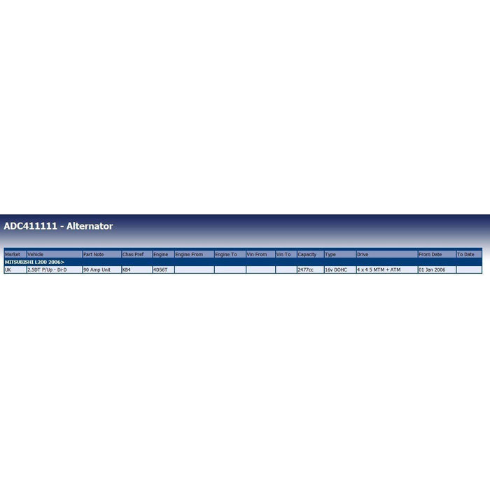 Blue Print ADC411111 Alternator