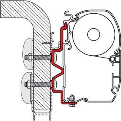 Fiamma 500cm Adapter Bracket Hymer Camp for F45 F70 Awning Mounting 98655-273 - UK Camping And Leisure