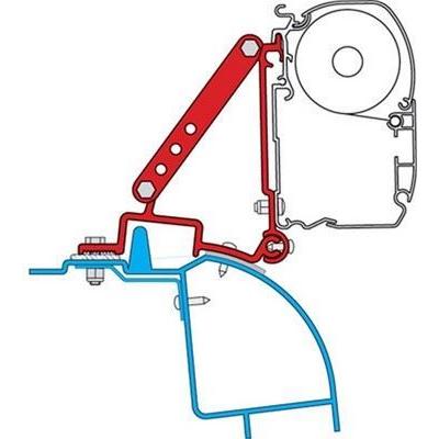 Fiamma Adapter Brackets Master Movano Interstar Van H2 For F45 F70 Awnings 98655-681 - UK Camping And Leisure