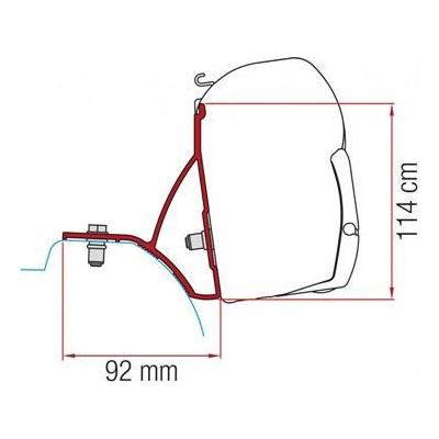 Fiamma Adapter Brackets Trafic Vivaro NV300 Talento for F45 F70 Awning 98655Z021 - UK Camping And Leisure