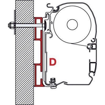 Fiamma Adapter D 12cm Bracket for F45 F70 Motorhome Caravan 98655-022 - UK Camping And Leisure