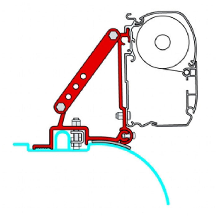 Fiamma Awning Adapter Brackets Ducato Jumper Boxer Van H2 For F45 F70 Awnings 98655-755 - UK Camping And Leisure