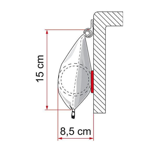 Fiamma Caravanstore Zip Top XL 440 Canopy Royal Grey Fabric Caravan 06771G02R UK Camping And Leisure