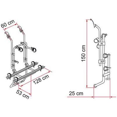 Fiamma Carry Bike Ford Transit 2000 - 2011 Single Door 2 Bike Cycle Bicycle Carrier - UK Camping And Leisure