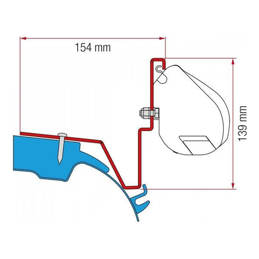 Fiamma F35 Awning Adapter Bracket Kit For Mercedes Vito Jules Verne Campervan 98655Z034 - UK Camping And Leisure