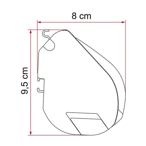 Fiamma F35 Pro 250 Awning Titanium Case Royal Blue Fabric Campervan Caravan 4x4 UK Camping And Leisure