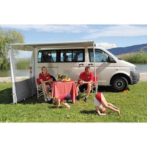 Fiamma F35 Pro Awning 220 Titanium Case Royal Grey Fabric Campervan Caravan UK Camping And Leisure