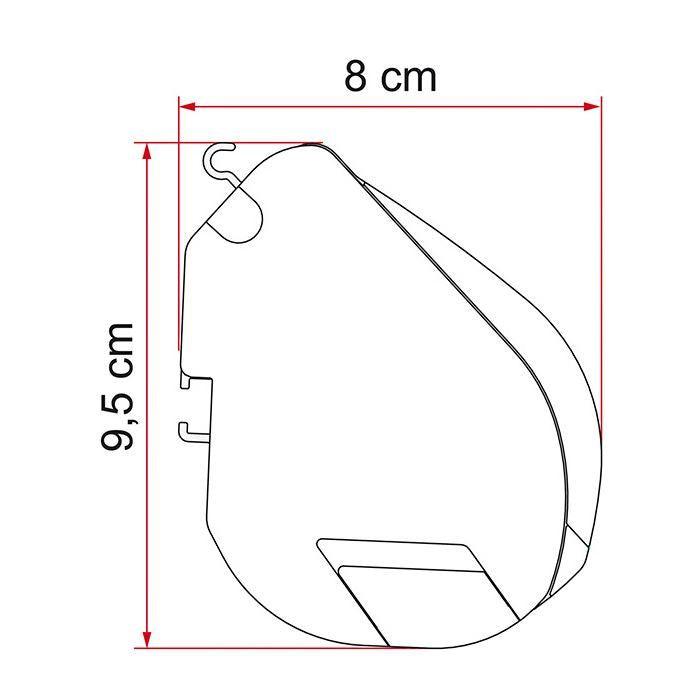 Fiamma F35 Pro Awning 250 Titanium Case Royal Grey Fabric Campervan Caravan UK Camping And Leisure