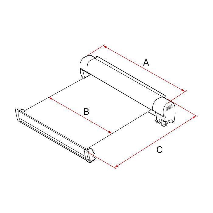 Fiamma F45 L Awning 5M Polar White Case Royal Grey Fabric 1x Tension Rafter UK Camping And Leisure