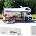 Fiamma F45 L Winch Awning Wind Out 450 Polar White Case Royal Grey Fabric F45L - UK Camping And Leisure