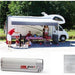 Fiamma F45 L Winch Awning Wind Out 450 Titanium Case Royal Grey Fabric UK Camping And Leisure