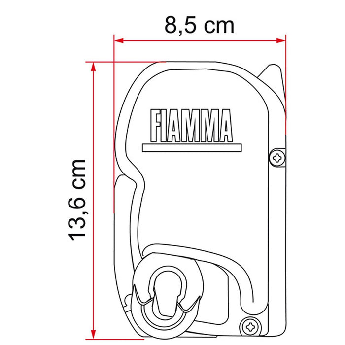 Fiamma F45 S Awning Polar White Case 3.5M Royal Grey Canopy Motorhome UK Camping And Leisure