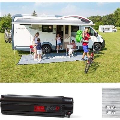 Fiamma F45 S Winch Awning Wind Out 260 Deep Black Royal Grey Fabric 06759H01R UK Camping And Leisure