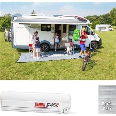 Fiamma F45 S Winch Awning Wind Out 300 Polar White Royal Grey Fabric 06280A01R UK Camping And Leisure