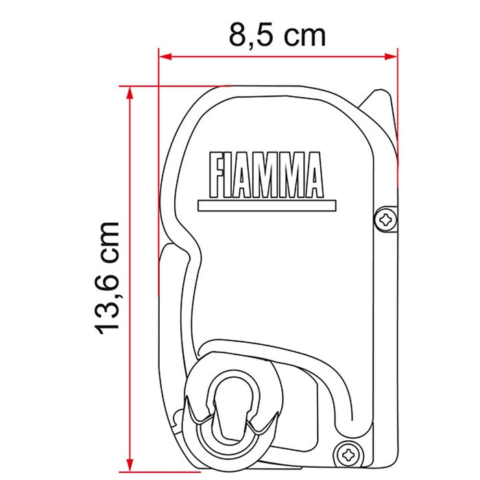 Fiamma F45 S Winch Awning Wind Out 300 Polar White Royal Grey Fabric 06280A01R UK Camping And Leisure