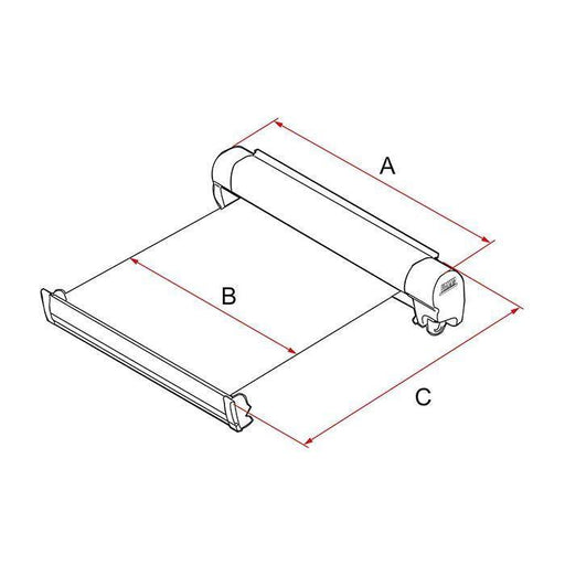 Fiamma F45L 500cm Awning Polar White Case Royal Blue Fabric Motorhome Van UK Camping And Leisure