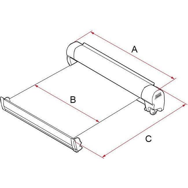 Fiamma F45S 300Cm VW T5/T6 Lwb Awning Canopy Silver Cassette Royal Grey Canopy - UK Camping And Leisure