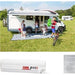 Fiamma F45S 375 Awning Polar White Case Royal Grey Fabric Motorhome Caravan UK Camping And Leisure