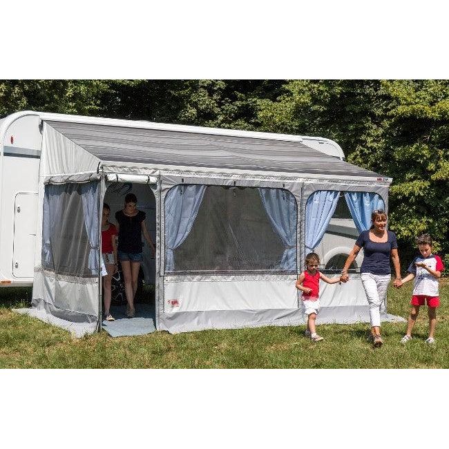 Fiamma F45S 375 Awning Polar White Case Royal Grey Fabric Motorhome Caravan - UK Camping And Leisure