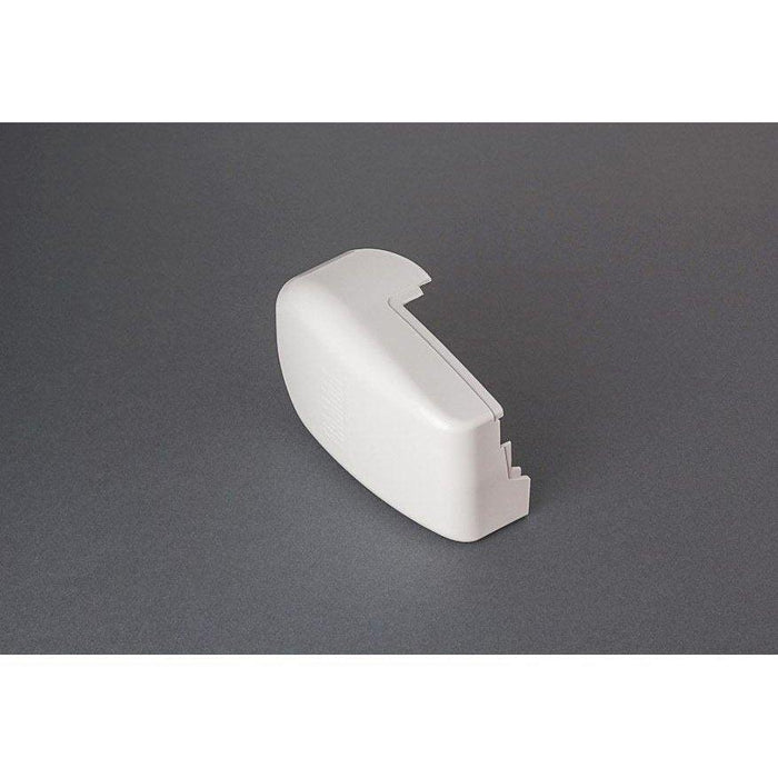 Fiamma F45Ti left hand outer end cap in polar white (98655-147) UK Camping And Leisure