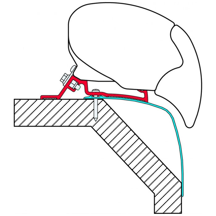 Fiamma F80 F65 Awning Adapter Mounting Bracket Kit Laika Rexosline Motorhome 98655-419 - UK Camping And Leisure