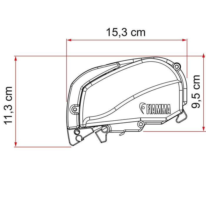 Fiamma F80S 290 Awning Deep Black Case Royal Grey Fabric Motorhome Caravan Van - UK Camping And Leisure