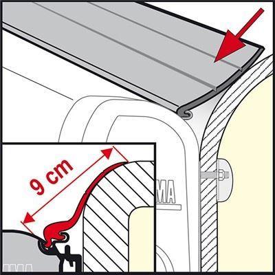 Fiamma Kit Rain Rubber Guard L 5.5M For Awning With Adapter Or Curved Walls KIT - UK Camping And Leisure