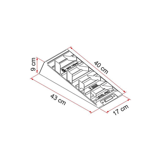 Fiamma Level Pro Grey Levelling Ramps 5 Ton Heavy Duty Caravan Motorhome 97901-011 - UK Camping And Leisure