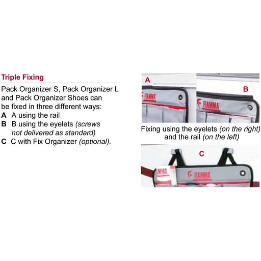 Fiamma Pack Organiser S Hanging Storage Camping Caravan Motorhome Tent 07512-01- - UK Camping And Leisure