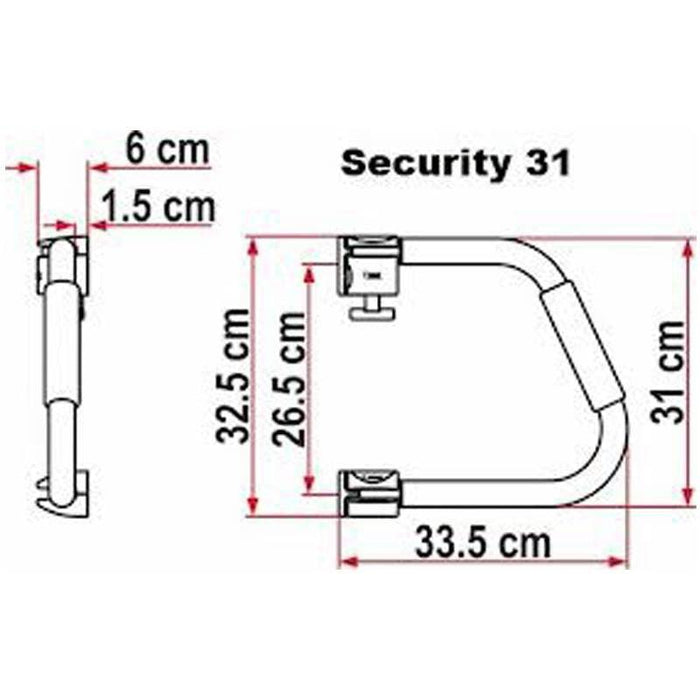 Fiamma Security 31 Door Handle Lockable Secure Caravan Motorhome 03513-01- Fiamma  - Dynamic Drive