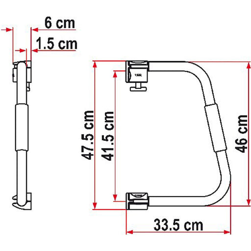 Fiamma Security 46 Door Handle Lockable Caravan Motorhome White 03513A01- UK Camping And Leisure