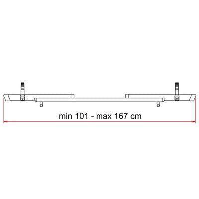 Fiamma Telescopic Rail Quick C Black for Carry Bike Rack Extra Rail Bicycle - UK Camping And Leisure