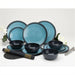 Flamefield Granite Aqua Dinner Set Premium Melamine 12 piece Camping Picnic UK Camping And Leisure