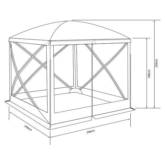 Outdoor Revoultion Screenhouse 4 DLX Four Sided Pop Up Utility Gazebo Outdoor Revolution  - Dynamic Drive