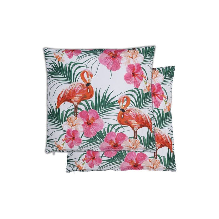 Garden Flamingo Print Scatter Cushion Pair Gardenwize  - Dynamic Drive