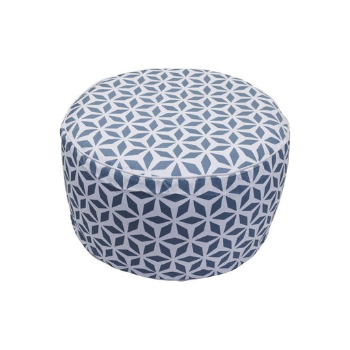 Garden Grey/White Geometric Print Inflatable Ottoman Gardenwize  - Dynamic Drive