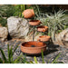 Gardenwize Garden Solar Powered Brown Terracotta Cascade Water Fountain Feature Streetwize  - Dynamic Drive