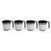 Granite 4x Stacked Mug Set Grey Flamefield Melamine Ideal Camping Picnic Caravan UK Camping And Leisure