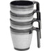 Granite 4x Stacked Mug Set Grey Flamefield Melamine Ideal Camping Picnic Caravan UK Camping And Leisure