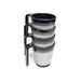 Granite 4x Stacked Mug Set Grey Flamefield Melamine Ideal Camping Picnic Caravan UK Camping And Leisure